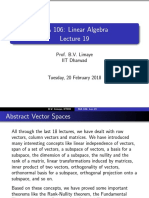 MA 106 Linear Algebra Lecture 19 Abstract Vector Spaces