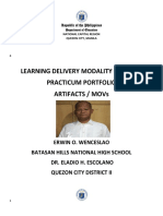 Learning Delivery Modality Course 2 Practicum Portfolio Artifacts / Movs