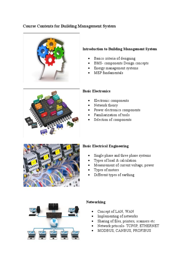 Building Management System Course Outline | PDF | Security Alarm | Scada