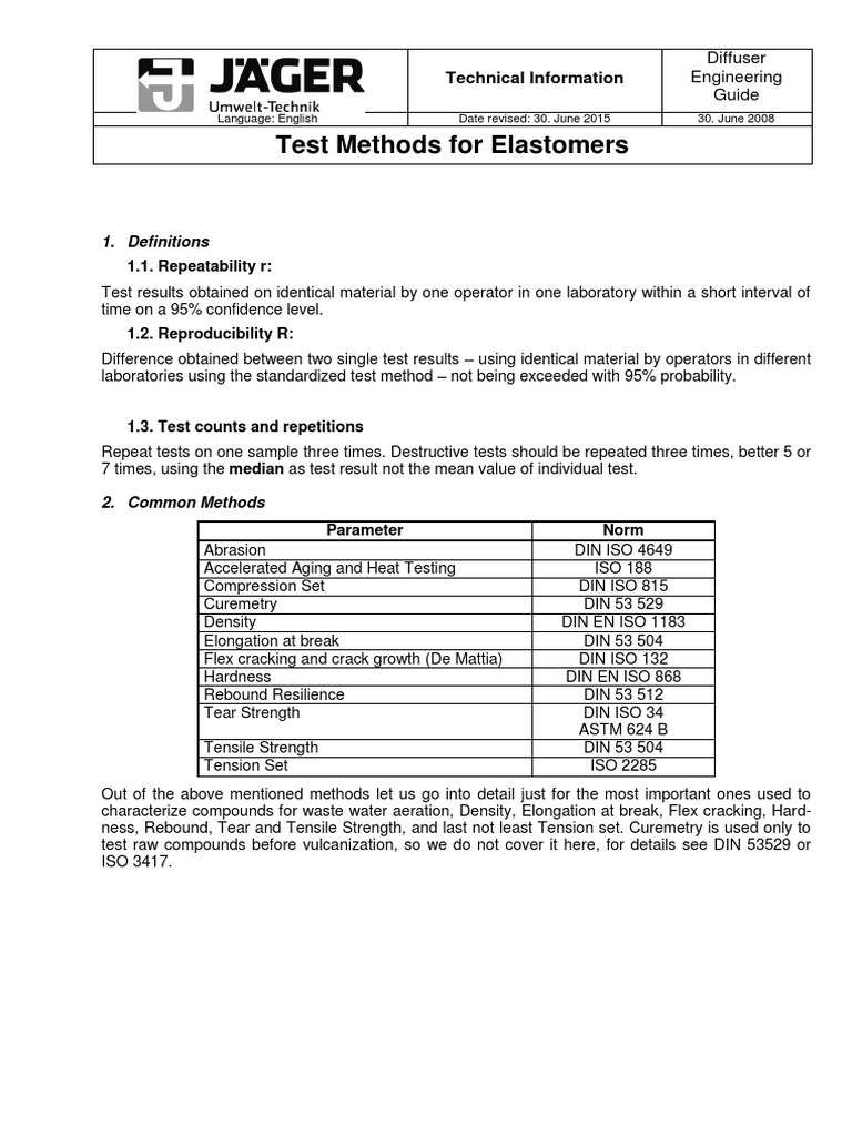 Elastomer testing guide PDF Hardness Ultimate Tensile Strength