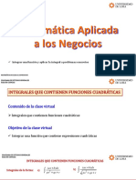 Integrales Que Contienen Funciones Cuadráticas