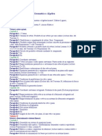 Programma Del Corso Di Geometria e Algebra