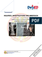 Inquiries, Investigations and Immersion: Interpretation of Data