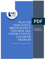 Modelo de plan de vigilancia, prevención y control de Covid-19 en el lugar de trabajo