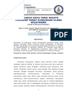 Pengaruh Daya Tarik Wisata Terhadap Minat Kunjungan Ulang Wisatawan Di Museum Monjali