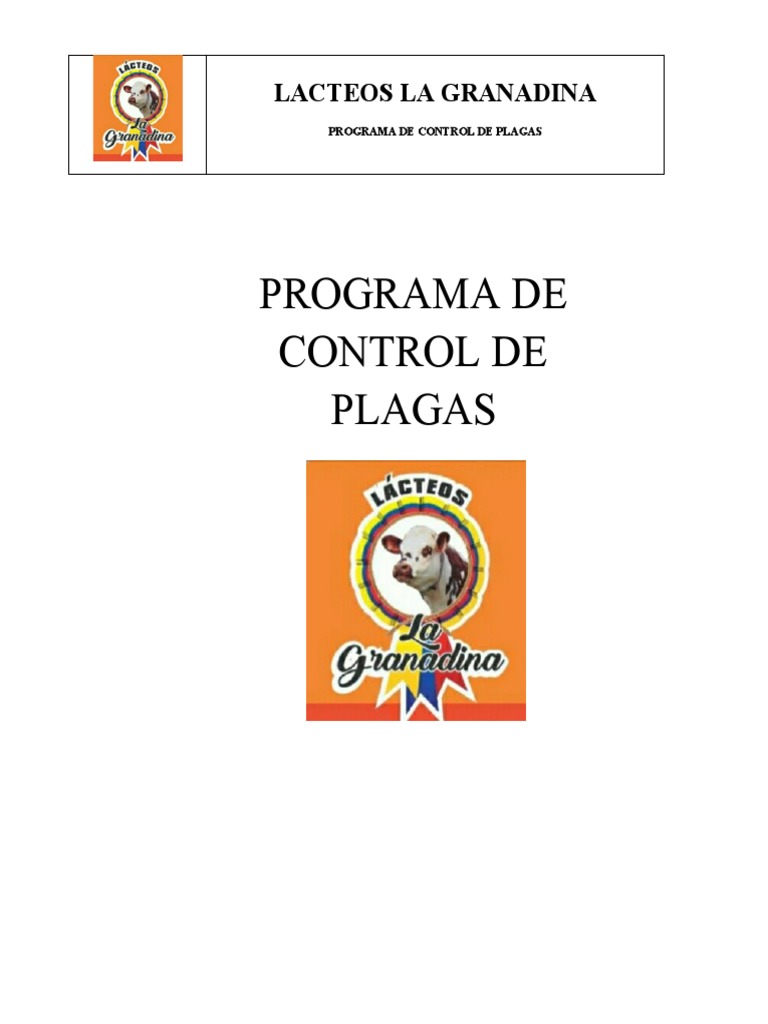 Programa de Control de Plagas en Lácteos | PDF | Pesticida | Plaga ...