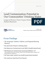 2021.07.21 LWV Corpus Christi Lead Contamination in Drinking Water Study & Position Statement - NC