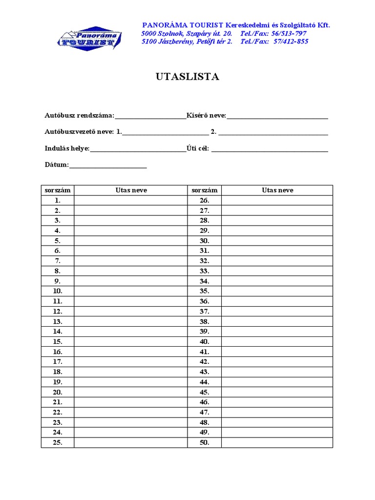 Utaslista PDF