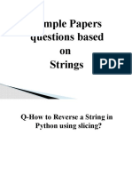 Sample Papers Questions Based On Strings