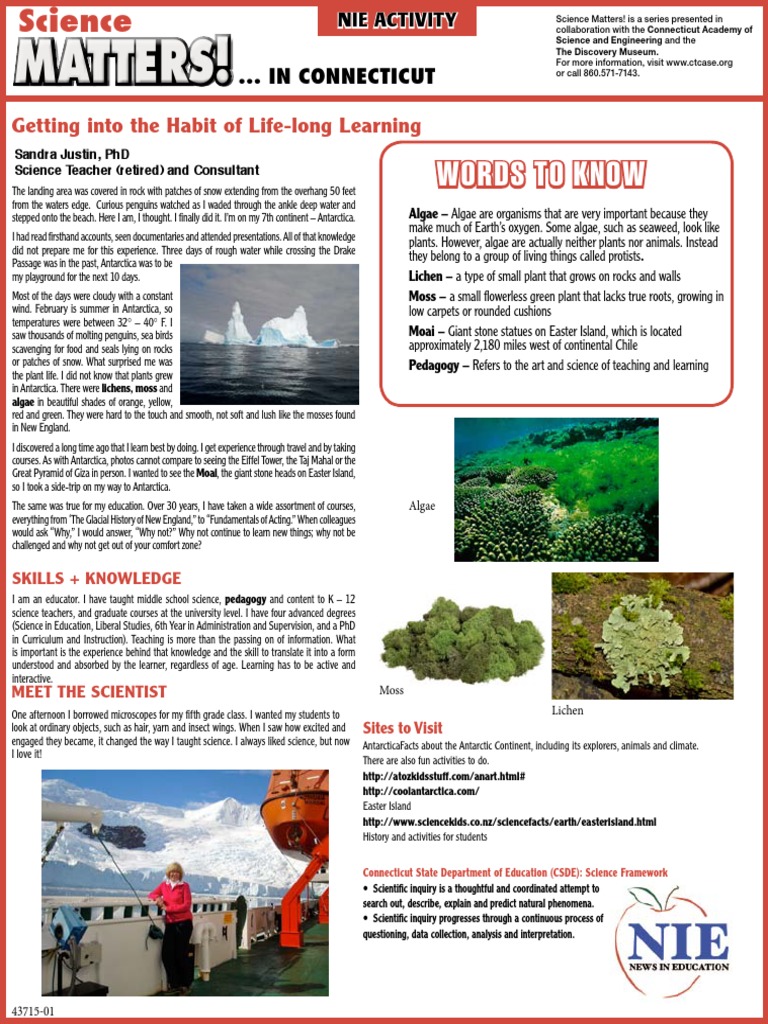 Lifelong Learning Through Science Exploration | PDF | Antarctica | Algae