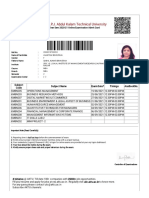 AKTU online exam admit card