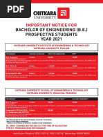 Bachelor of Engineering (B.E.) Prospective Students YEAR 2021