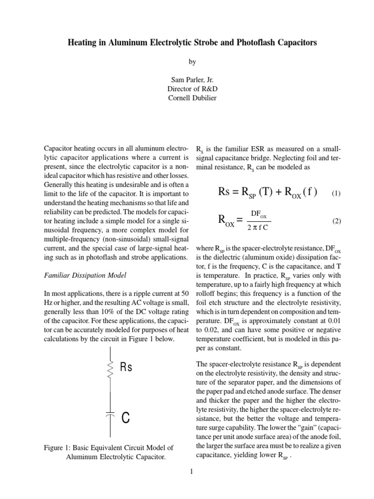 Analysis of Heating Mechanisms in Aluminum Electrolytic Capacitors Used