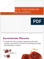 Anatomical Variations of Placenta