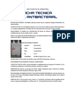 Ficha Tecnica Gel Antibacterial Upack