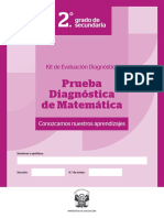 Prueba Diagnóstica Matemática 2do -Secundaria