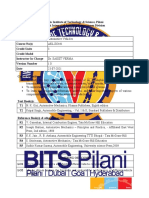 MTech Automotive Electronics Course