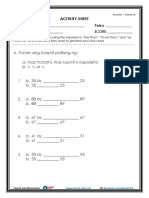 Grade 1 Math Activity Sheets Q1 Week 4