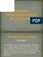 Normas internacionales de auditoría: Resumen y clasificación