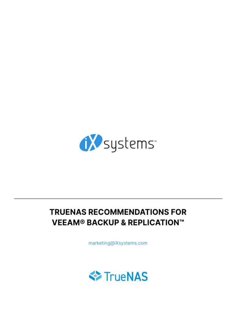 TrueNAS For Veeaam Backup Replication Whitepaper 2020 WEB | PDF ...