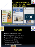 Ayurvedic Interventions in Pandemic COVID 19