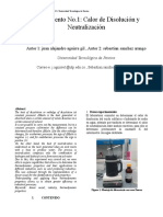 Laboratorio 1 - Calor de Disolucion y Neutralizacion