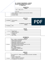 Conteúdo de Prova 7º Ano EFII 1º Trimestre