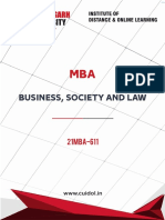 CU MBA SEM I Business, Society and Law