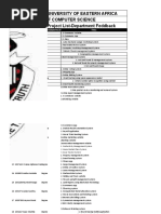 The Catholic University of Eastern Africa Department of Computer Science Research Project List-Department Feddback