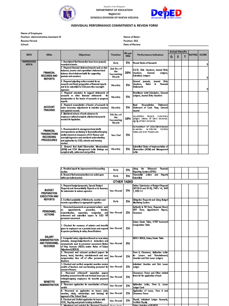 Performance Review Form Guide | PDF | Paycheck | Accrual