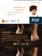 Power Point - Lineamientos para El Proyecto de Grado - SA - 2020-2021 - VF