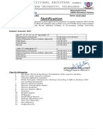 ACADEMIC CALENDAR For Extention in Summer Semester