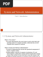 Chapter one  Introduction to System  network administration