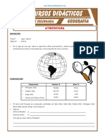 La Atmósfera para Cuarto Grado de Secundaria