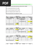 Pass The Necessary Journal Entries and Post The Entries in The Ledger Accounts