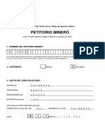 Formulario de Petitorio Minero CM FENIX X