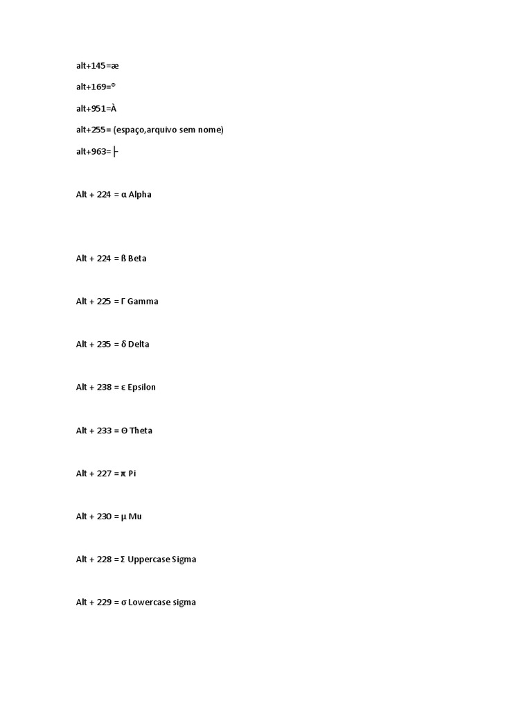 Teclas Alt | PDF