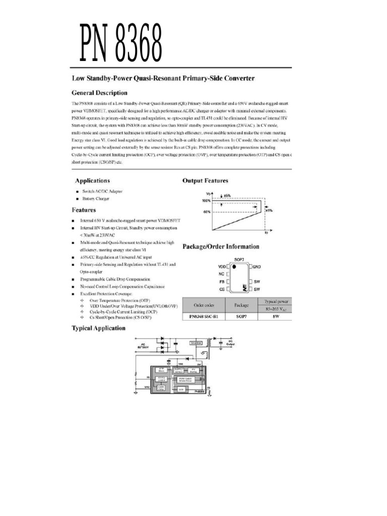 PN8368 Etc | PDF