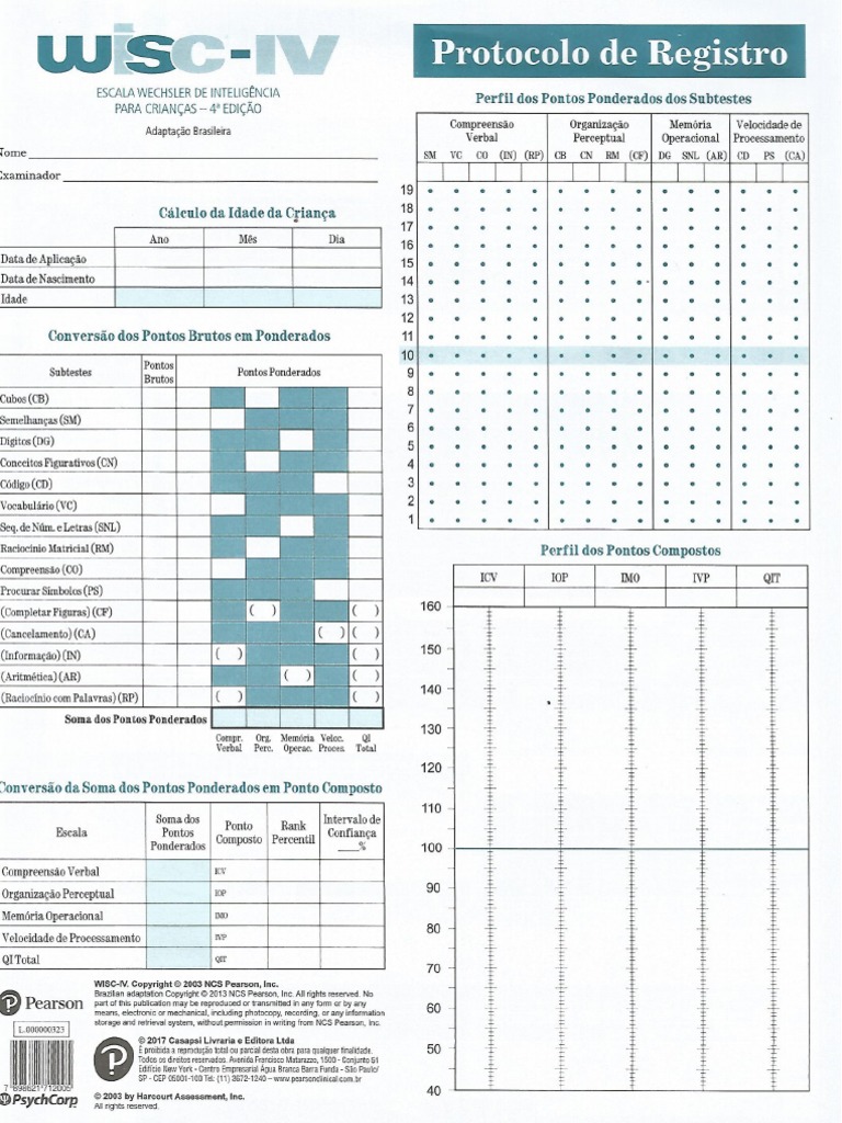 Teste Wisc Completo | PDF