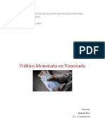 Política Monetaria en Venezuela