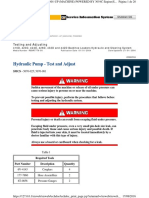 Hydraulic Pump - Test and Adjust