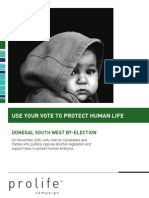 Donegal South West By-Election - Use Your Vote To Protect Human Life