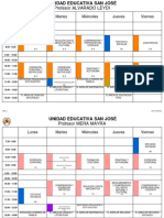 Horarios profesores San José