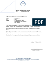 Surat Keterangan Kerja: No. 21476/HRD/CRS/X-2008