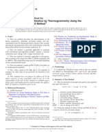 ASTM E1641-16 - Decomposition Kinetics by Thermogravimetry