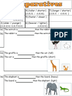 Comparatives Worksheet