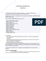 Institutional Assessment Tool Cookery