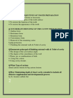 Q/Enumerate Objectives of Tooth Preparation