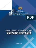 Directrices de Formulacion Presupuestaria 2021