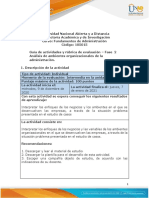Guía de Actividades y Rúbrica de Evaluación - Unidad 1 - Fase 2 - Análisis de Ambientes Organizacionales de La Administración